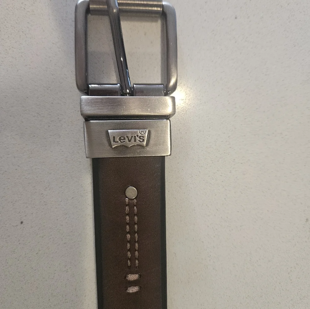 Levi's Kids Brown Belt with Silver Buckle